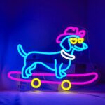 placa de neon de dachshund 1
