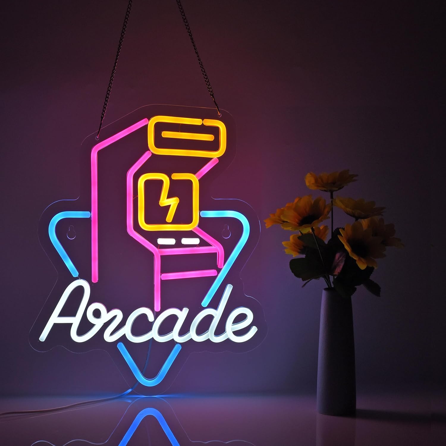 Placa de Neon de Jogo Arcade