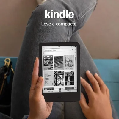 Kindle 16 GB (modelo 2024) – Leve e compacto, com tela antirreflexo, trocas de página rápidas, luz frontal ajustável e bateria de longa duração – Cor Preta
