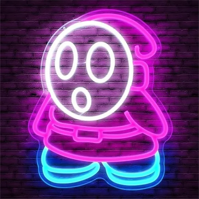 Neon Shy Guy Cheunyar: placa LED regulável para decoração gamer