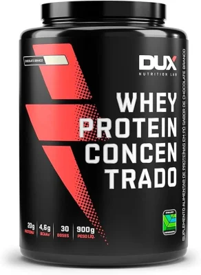 Whey Protein Concentrado Pote (900g), Chocolate Branco, Dux Human Health